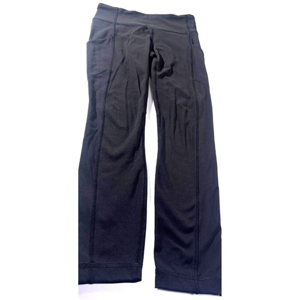 Lululemon High-Rise Black Leggings With Side Pockets For Women